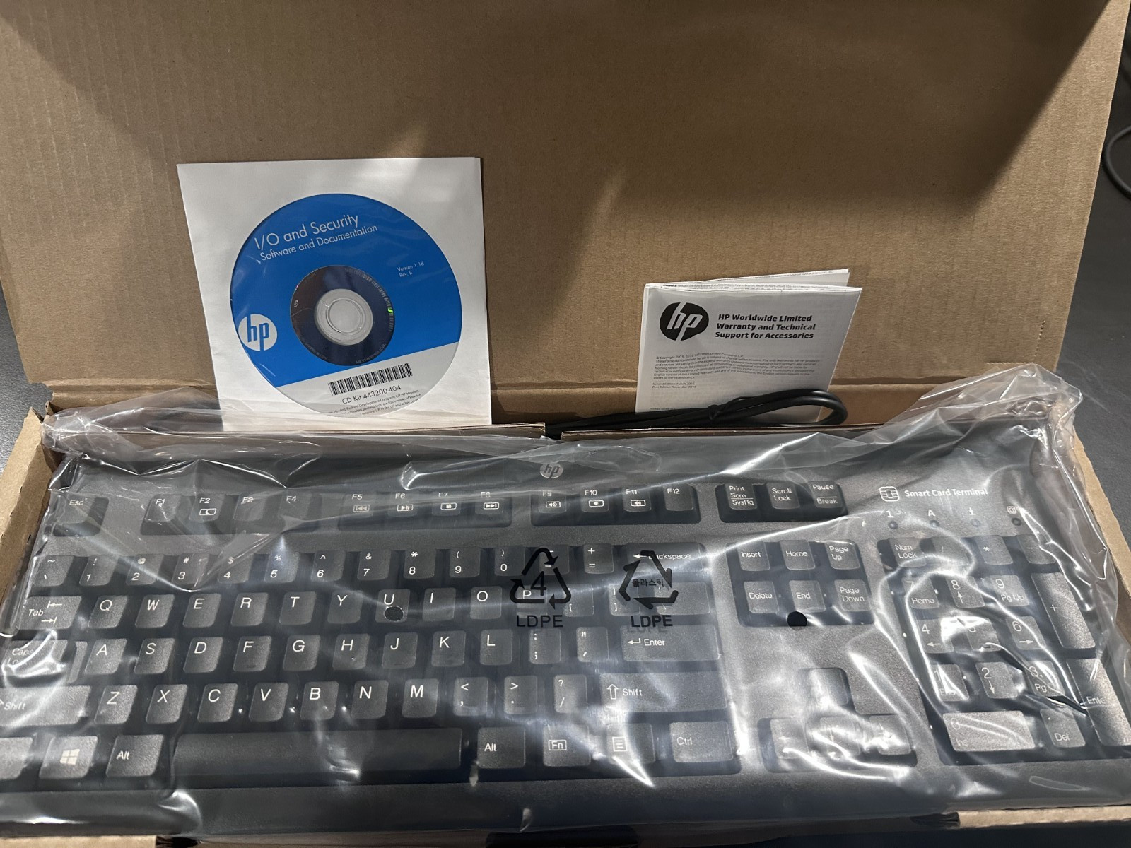 HP 700847-001 USB Smart Card Reader Keyboard CCID Security Professional New