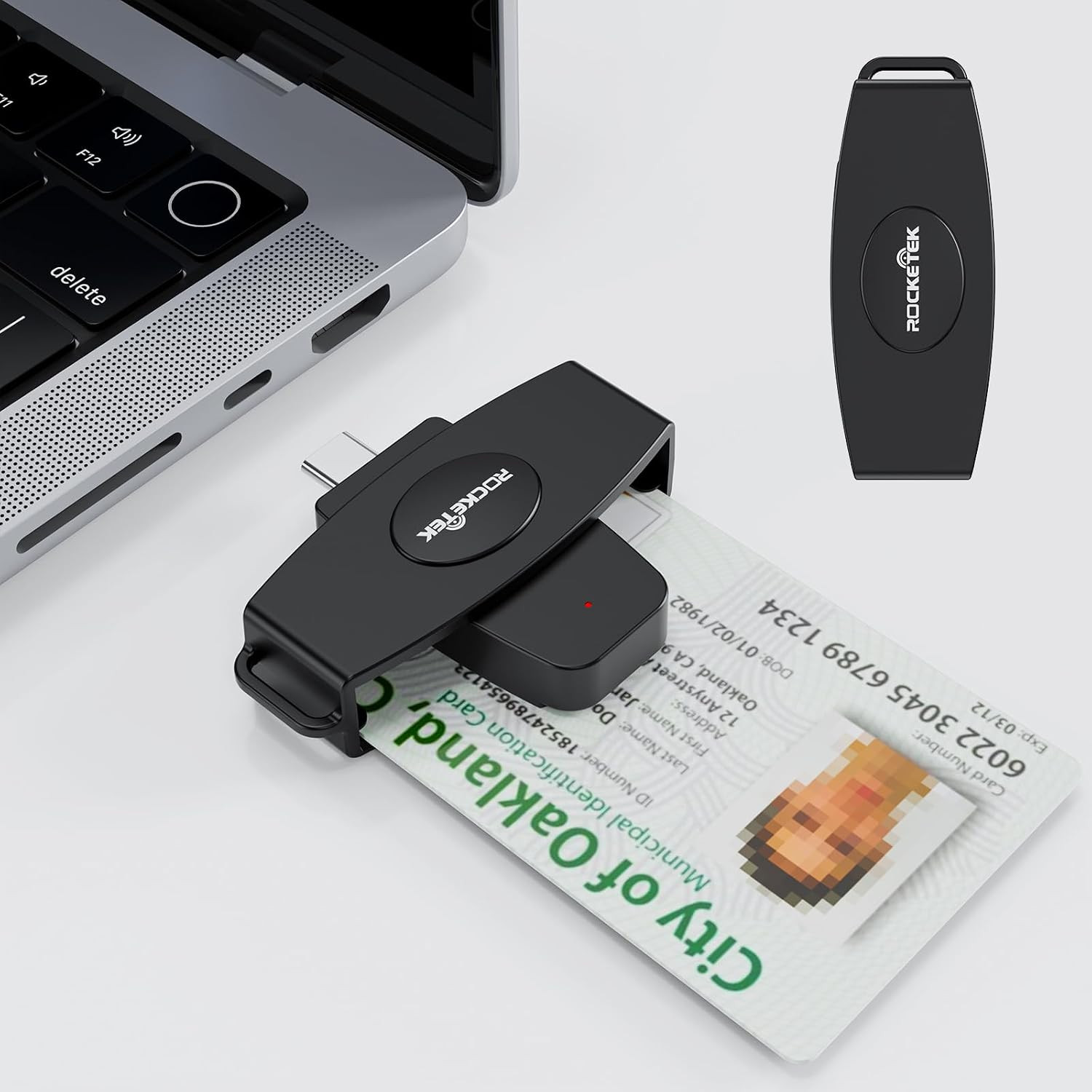 CAC Reader, DOD Military USB C Common Access CAC Card Reader, USB Smartfold