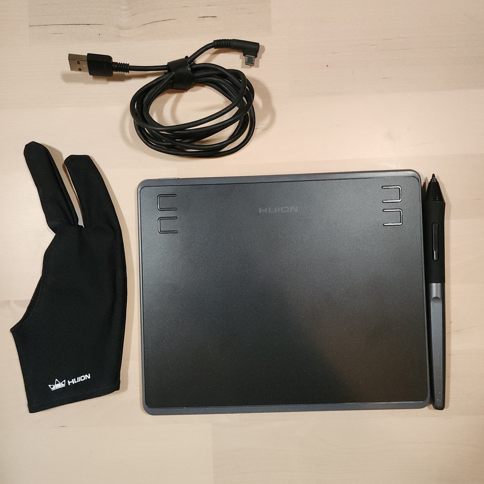 Huion HS64 Graphics Tablet - Black