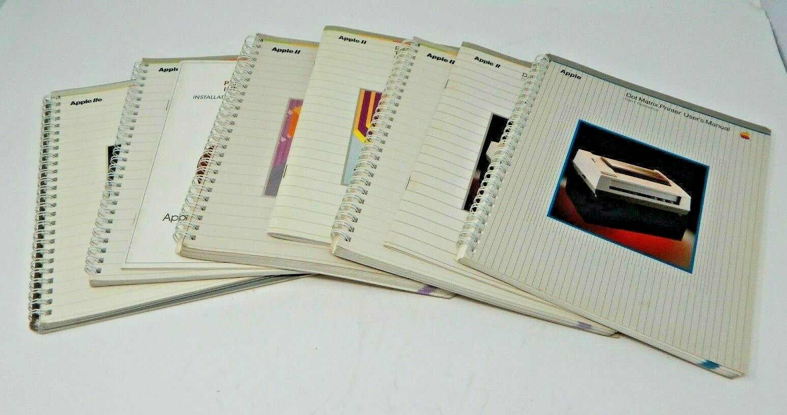 Vintage Apple IIe 2e Computer Owners Manuals Lot Printer DOS Column Owners