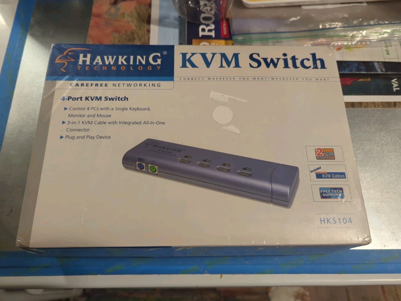 Hawking Technology 4-Port KVM Switch Model HKS104