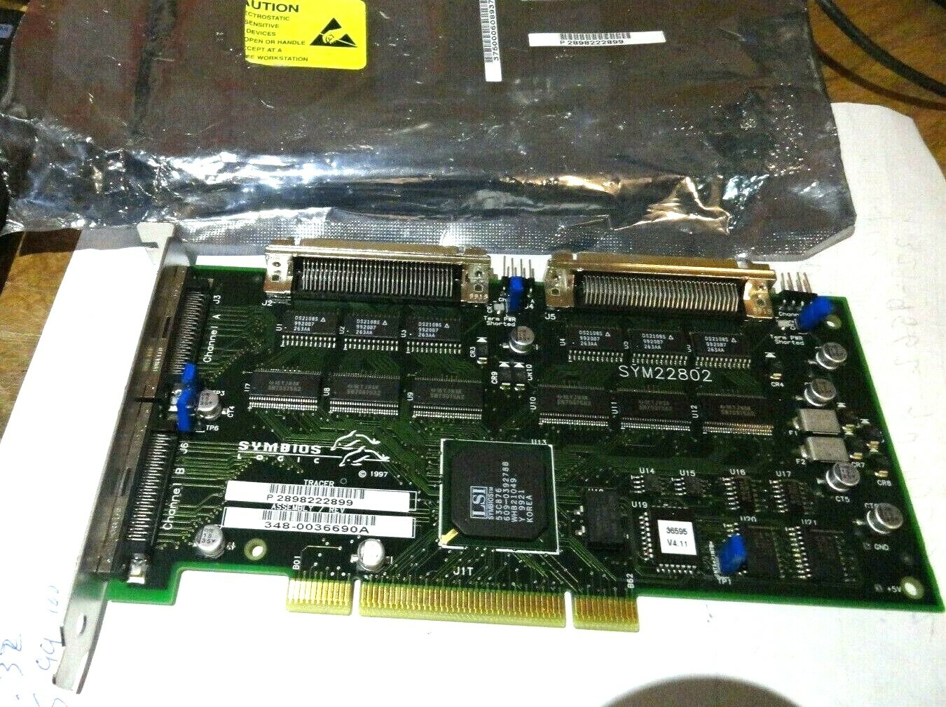 Symbios Logic SYM22802 Dual-Channel Ultra SCSI PCI Storage Controller P289822289