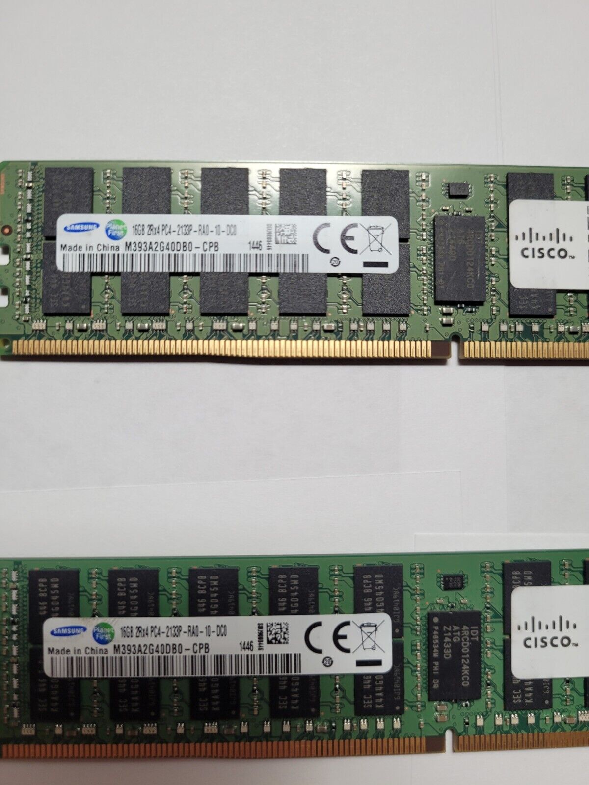 (Lot Of 2) 16gb Samsung 32GB DDR4-2133 PC4-17000 Memory - M392A2G40DM0-CPB