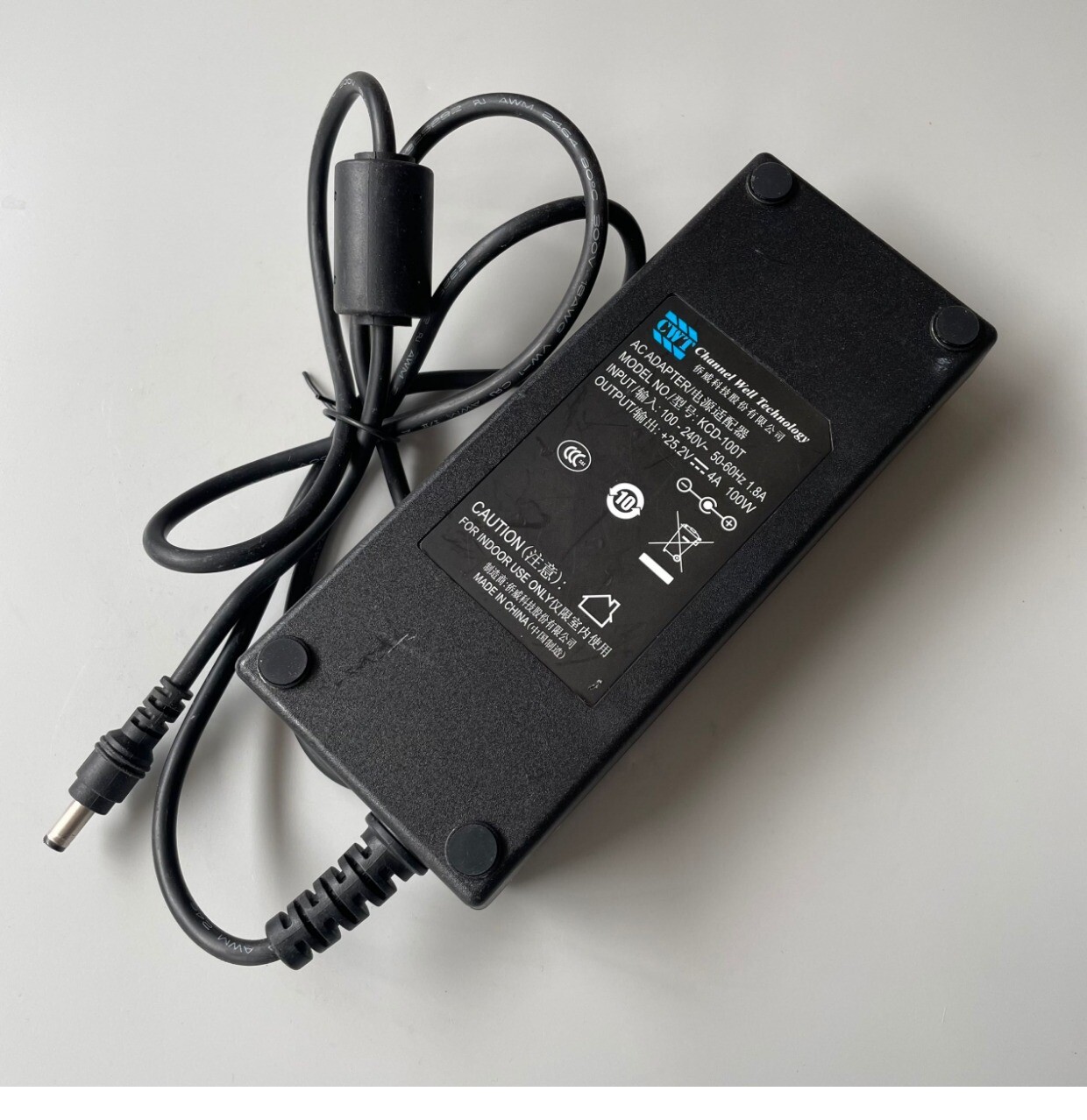 Genuine CWT AC Adapter KCD-100T 25.2V 4A Power Supply 100W