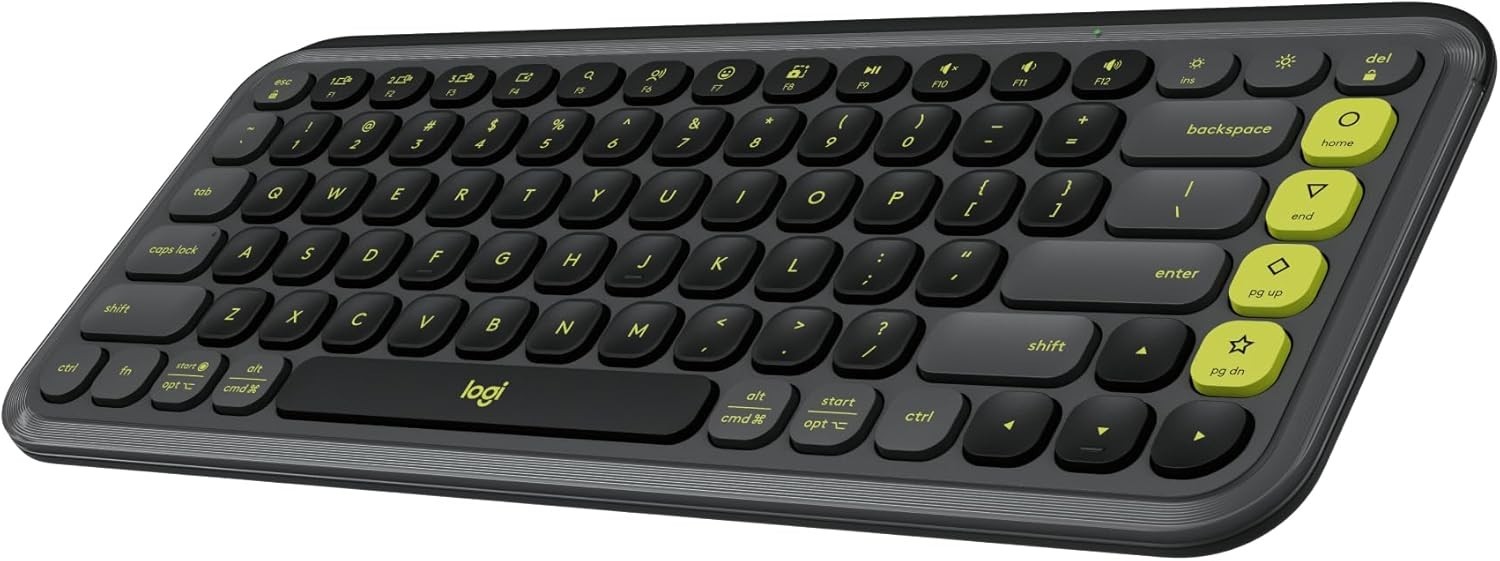 Logitech POP ICON Keys Wireless Bluetooth Keyboard, Comfortable Typing