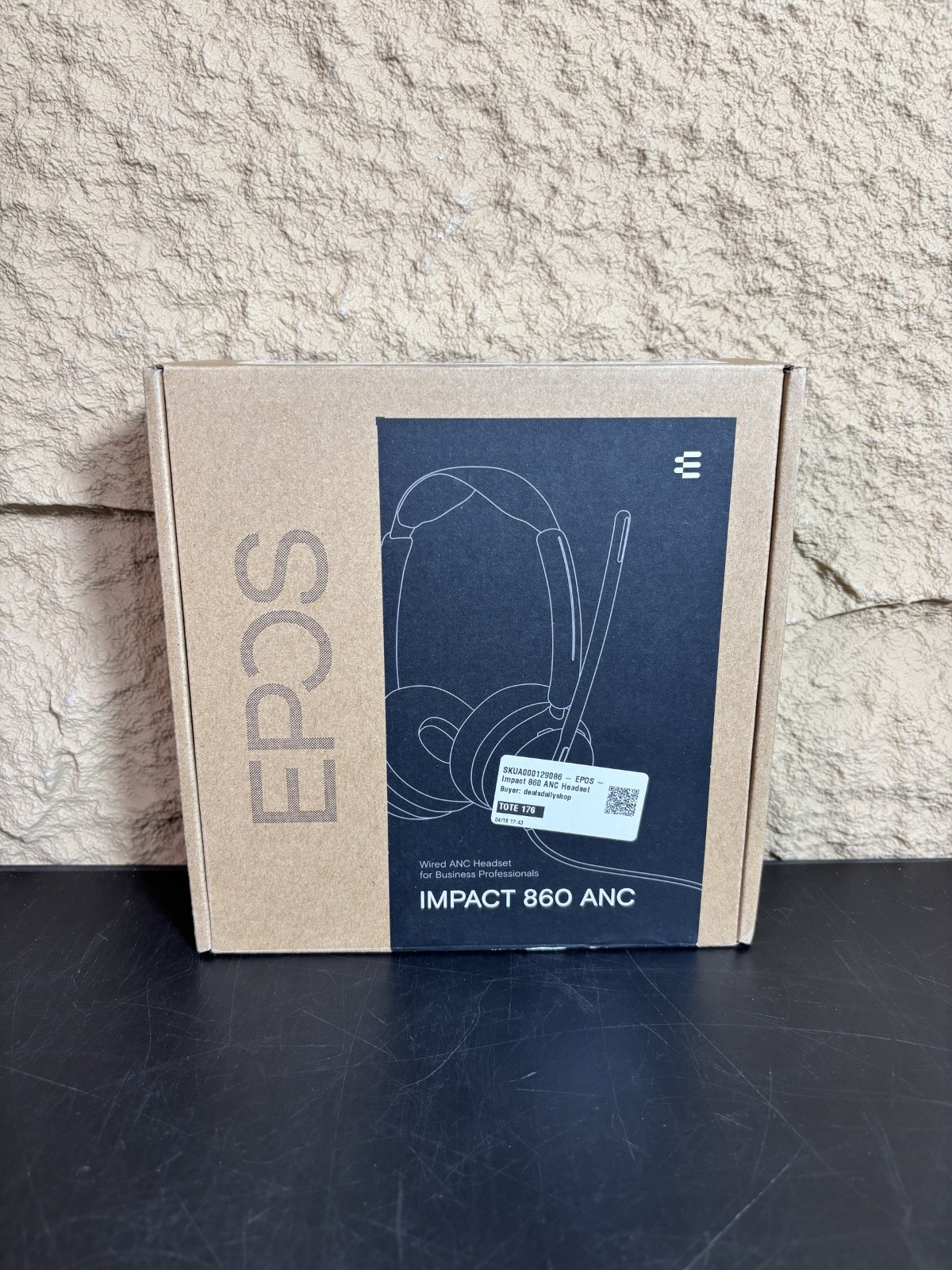 EPOS Impact 860 ANC Wired USB Headset DSW-H7 Noise Canceling Boom Mic Black