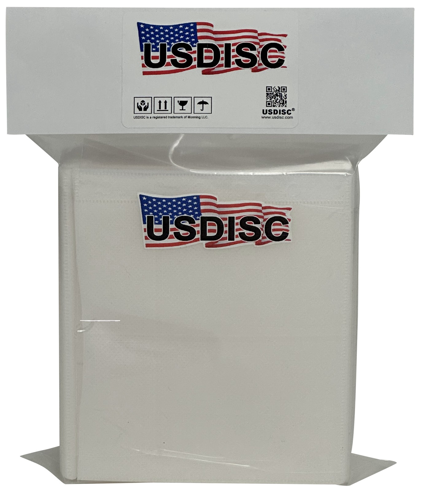 USDISC Plastic Sleeves, Binder Filing, Double-sided 2 Disc (White) Lot
