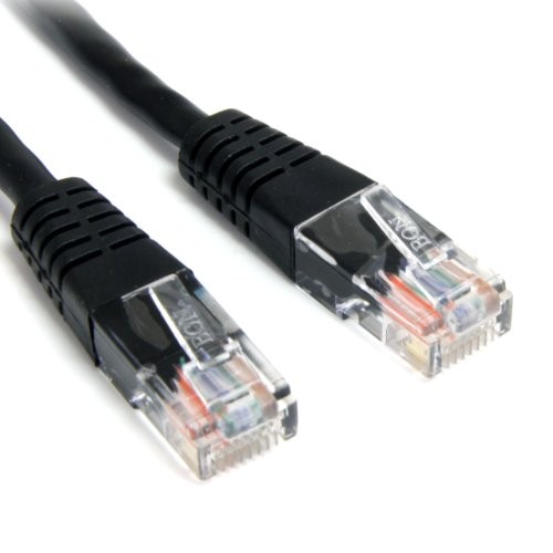StarTech.com 50 ft Cat5e Black Molded RJ45 UTP Cat 5e Patch Cable - 50ft Patch