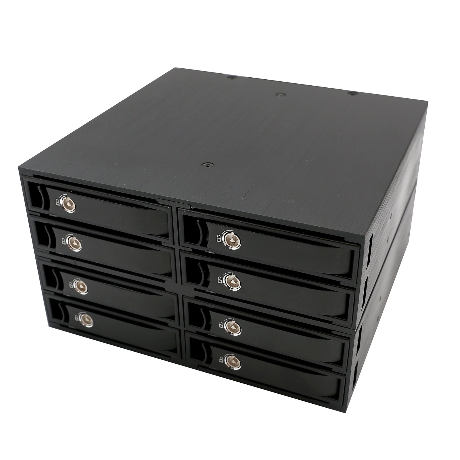 Full Metal 8 Bay 2.5 Inche HDD SDD Tray Less Mobile Rack SATA or Mini SAS Int...