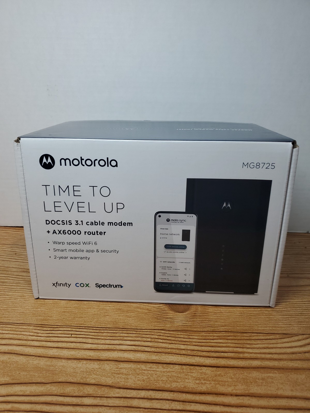 Motorola MG8725 DOCSIS 3.1 Multi-Gig Cable Modem & WiFi 6 AX6000 Router 