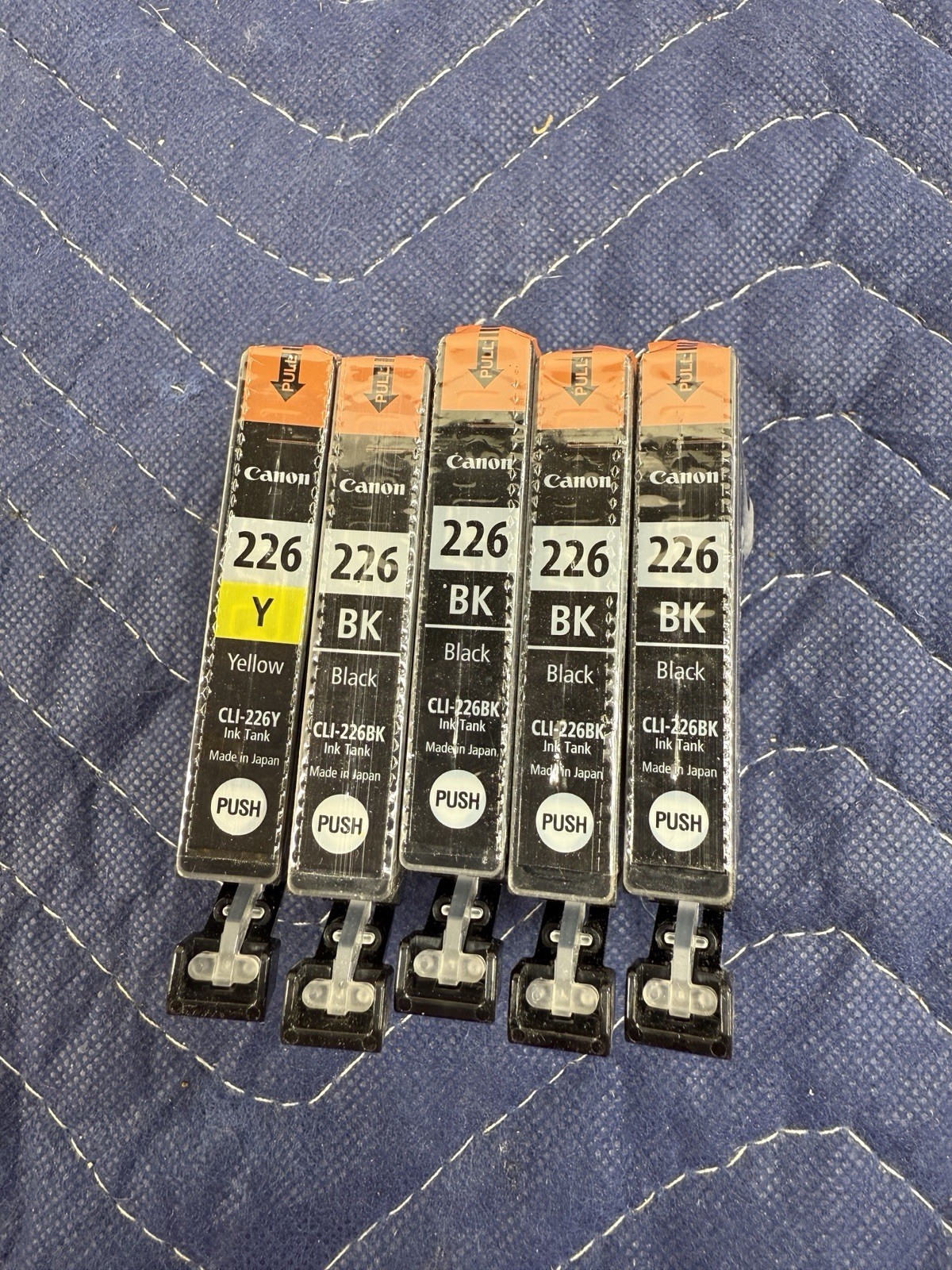 5 Genuine Canon OEM Ink CLI-226BK 226 Black Yellow Ink New