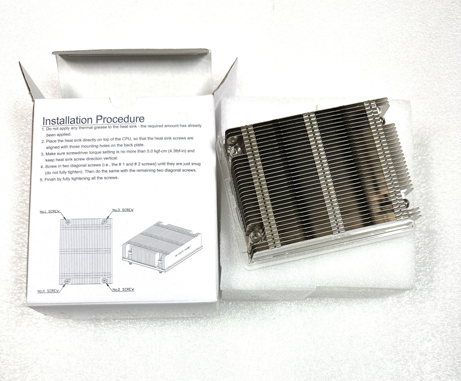 New Super Micro 1U Heatsink - SNK-P0047PS / FOR CPU SOCKET LGA 2011