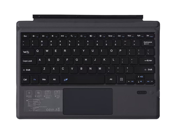 Ft-1089d Wireless Bluetooth-compatible Keyboard With Touchpad Backlit Compatible