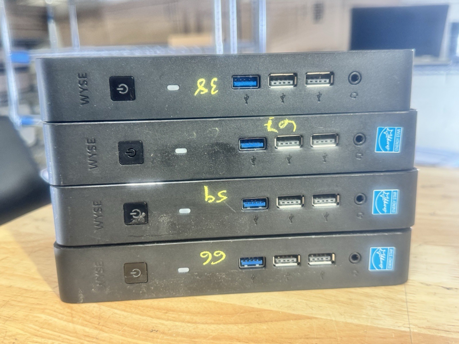 Lot of 4 Dell Wyse N06D Thin Client ,NO Included Charger.Read .