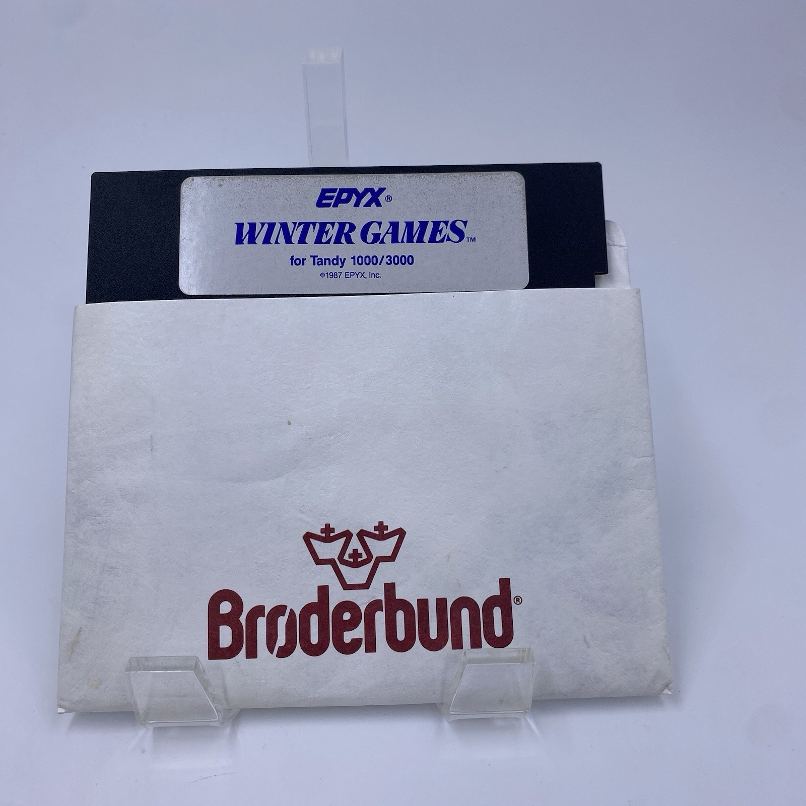 Winter Games Epyx 1987 Tandy 1000 3000 PC 5.25” Floppy Disk Vintage Broderbund