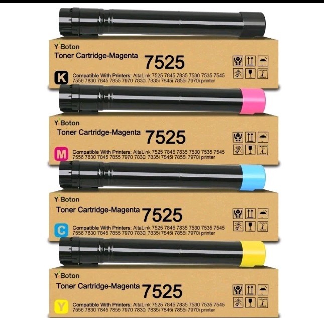 High Yield 7525 Toner Cartridge Pack Compatible for Xerox Workcentre 7830 7835