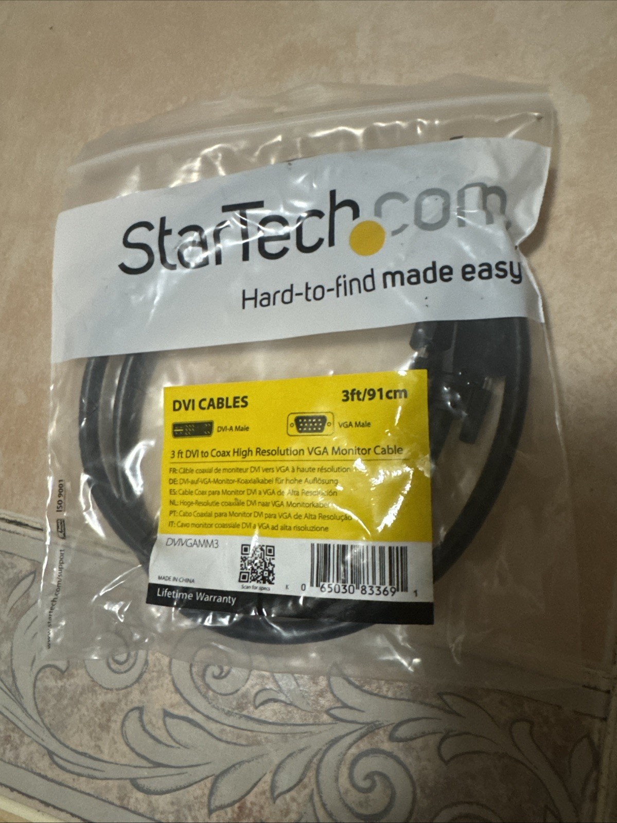 StarTech.com DVI to VGA Display Monitor Cable - Video cable - HD-15 (M) - DVI-A 