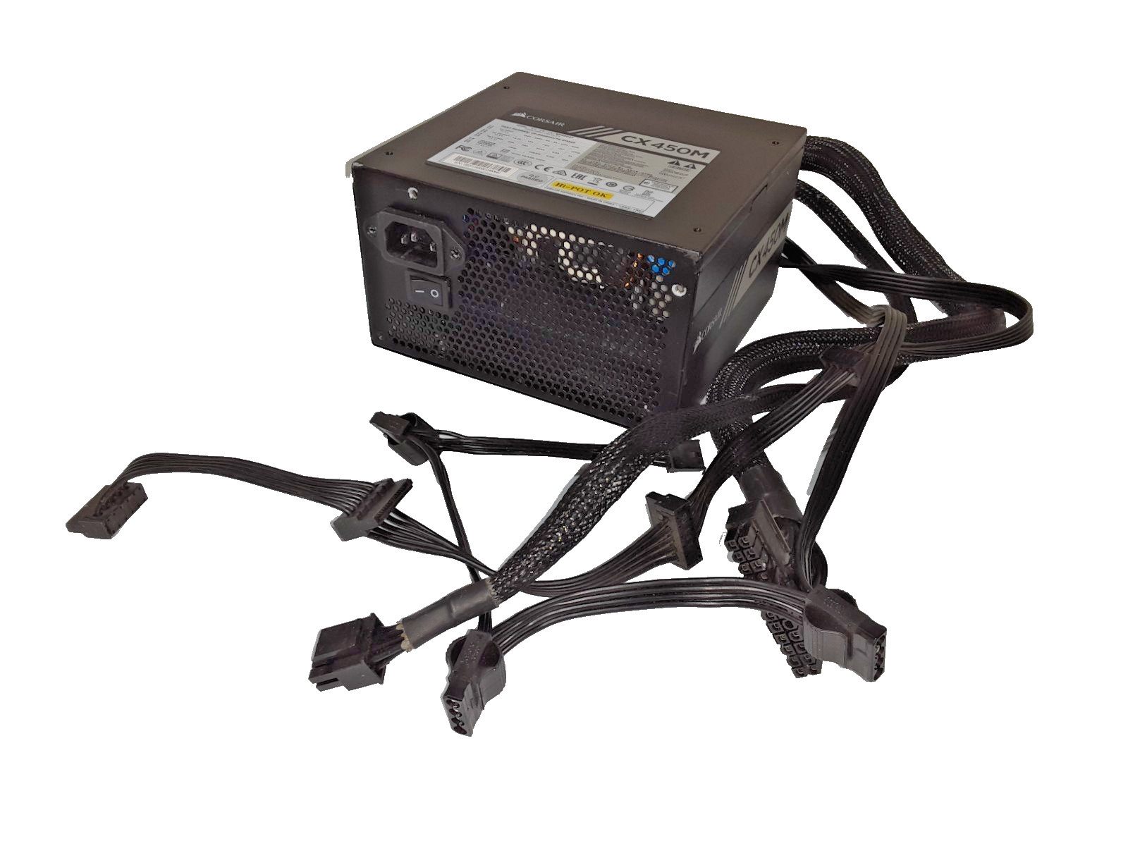 Corsair CX450M 450W ATX Semi-Modular Switching Power Supply RPS0027 - TESTED