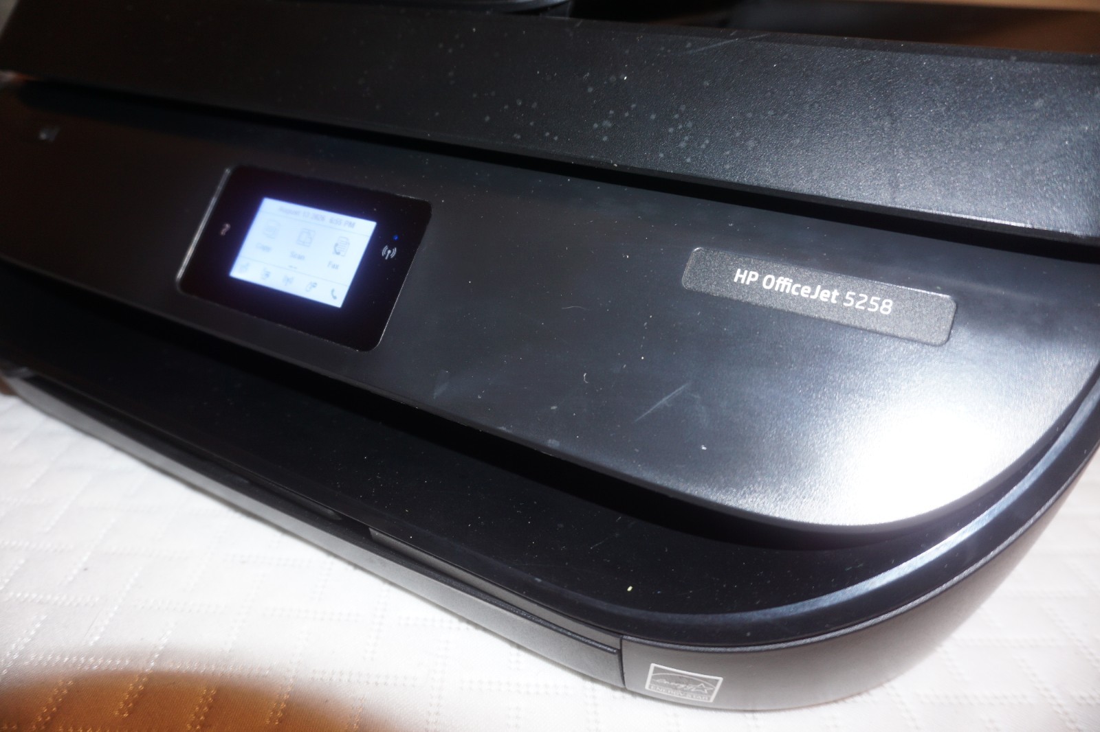 HP OfficeJet 5258 Color Inkjet Printer NO INK Multifunction Wireless Copy