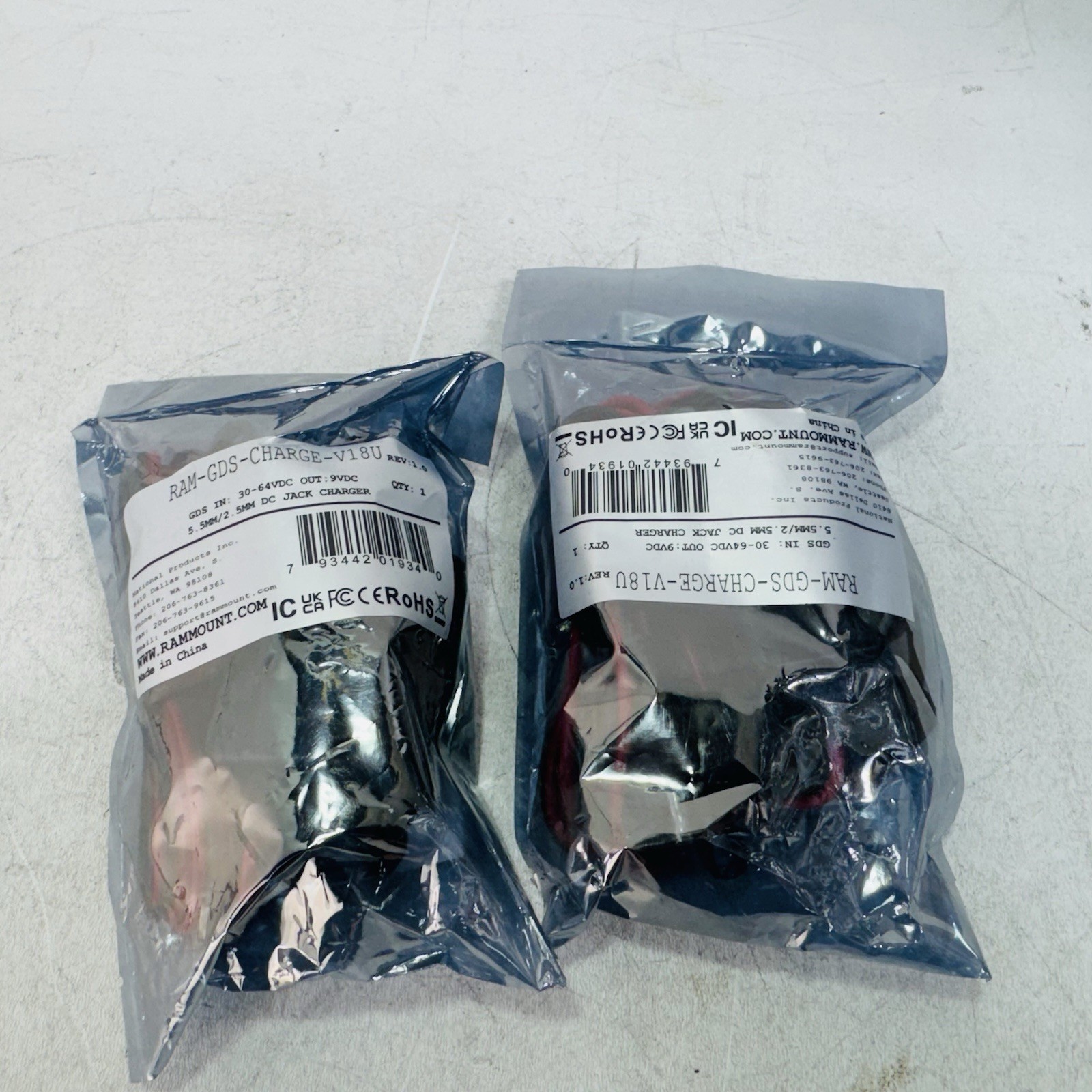 2 Pack - RAM Mounting Systems - RAM-GDS-CHARGE-V18U - GDS DC Adapter