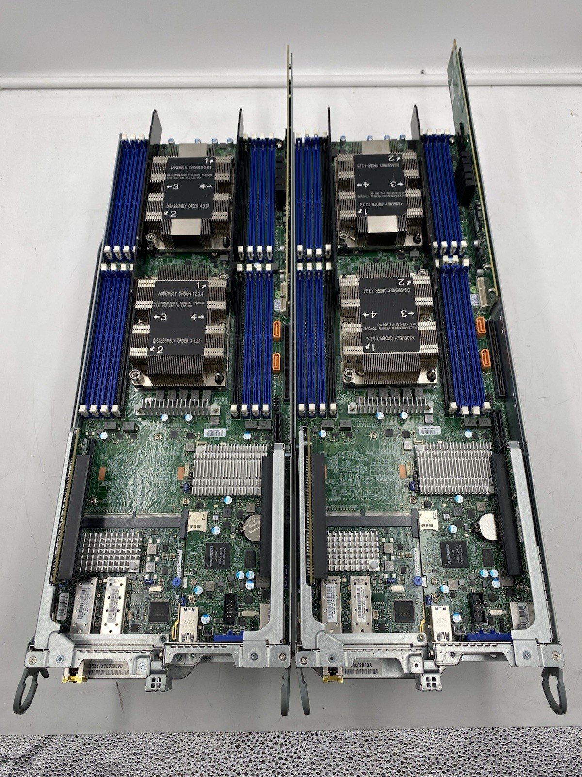 Lot of 2 Supermicro X11DPT-PS Server Node w/ 2x Xeon Gold 5218 SRF8T & Heatsinks