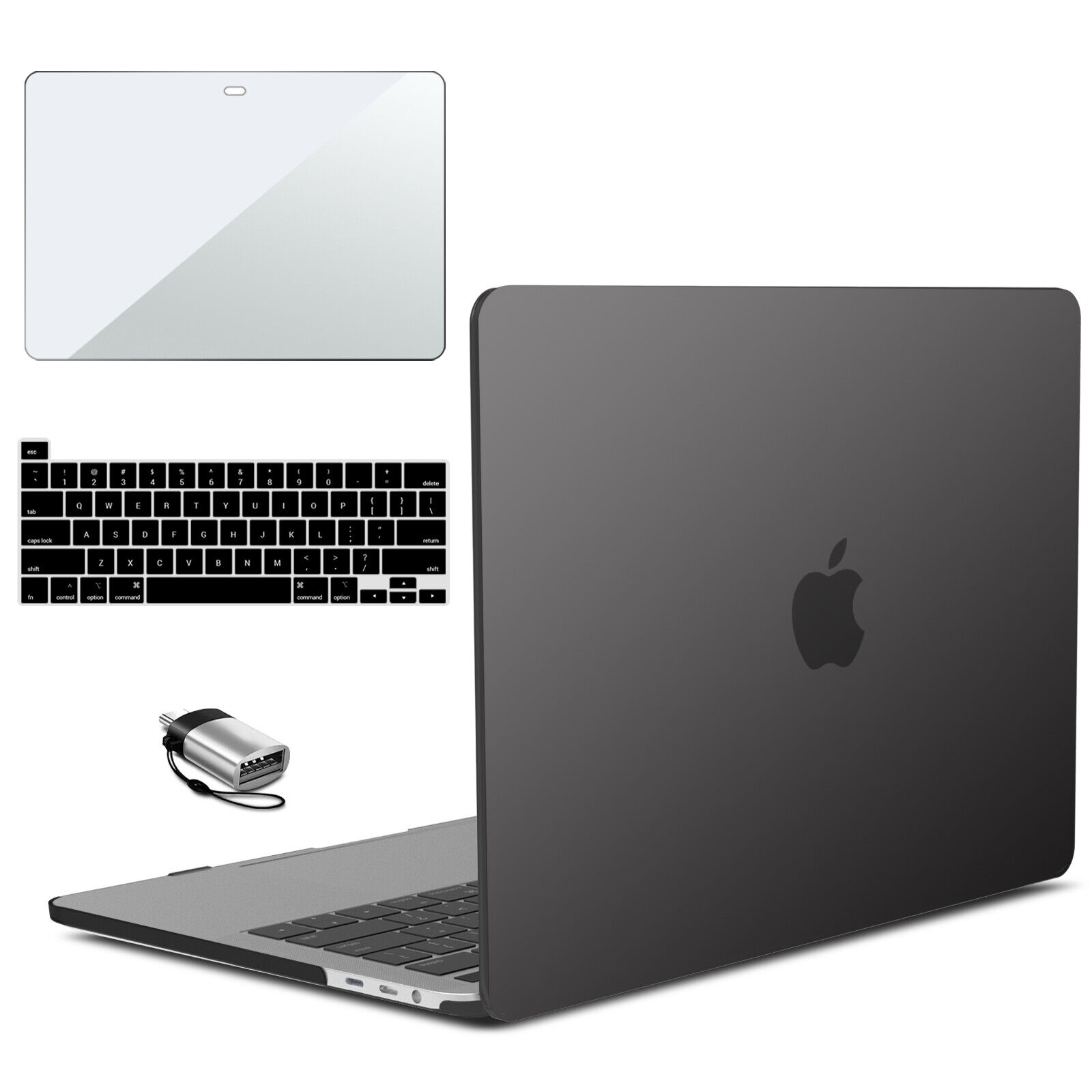IBENZER Case for MacBook Air/Pro 13 14 15 16 inch KeyboardCover+Screen+Type-C