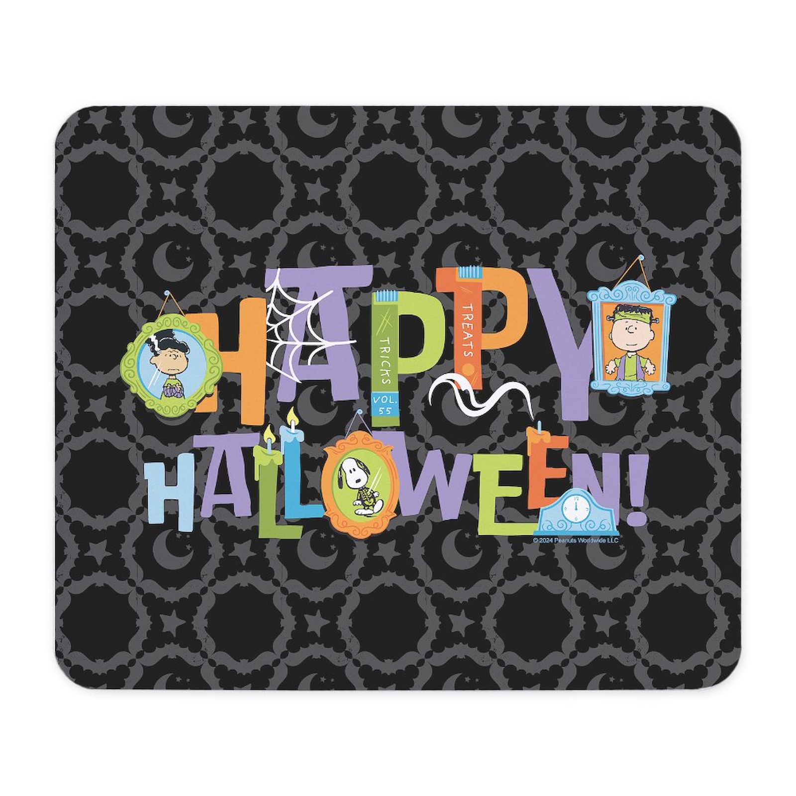 CafePress Peanuts Happy Halloween Mousepad  (1223768237)