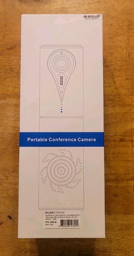 Workstream by Monoprice All-in-One USB Conference Camera, Mic, Speaker 1080p New