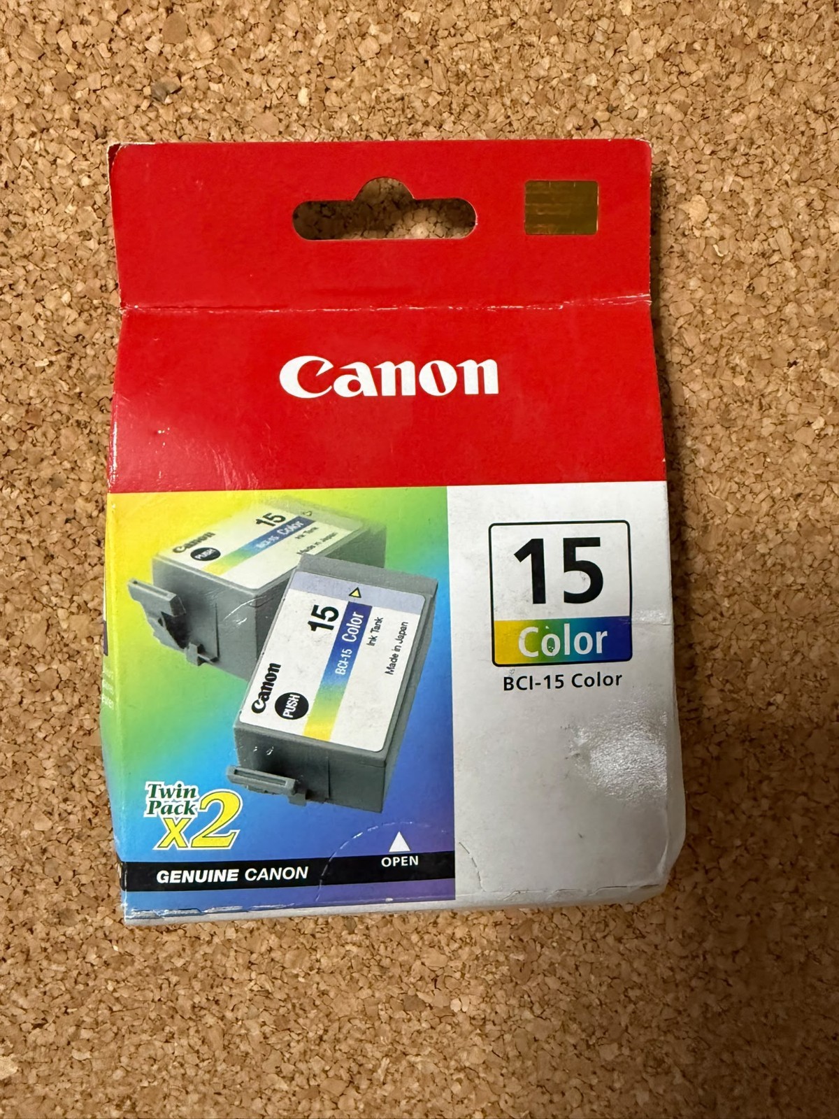 Genuine Canon BCI-15C Color Twin Pack 2x Colour Ink iP90 iP90v