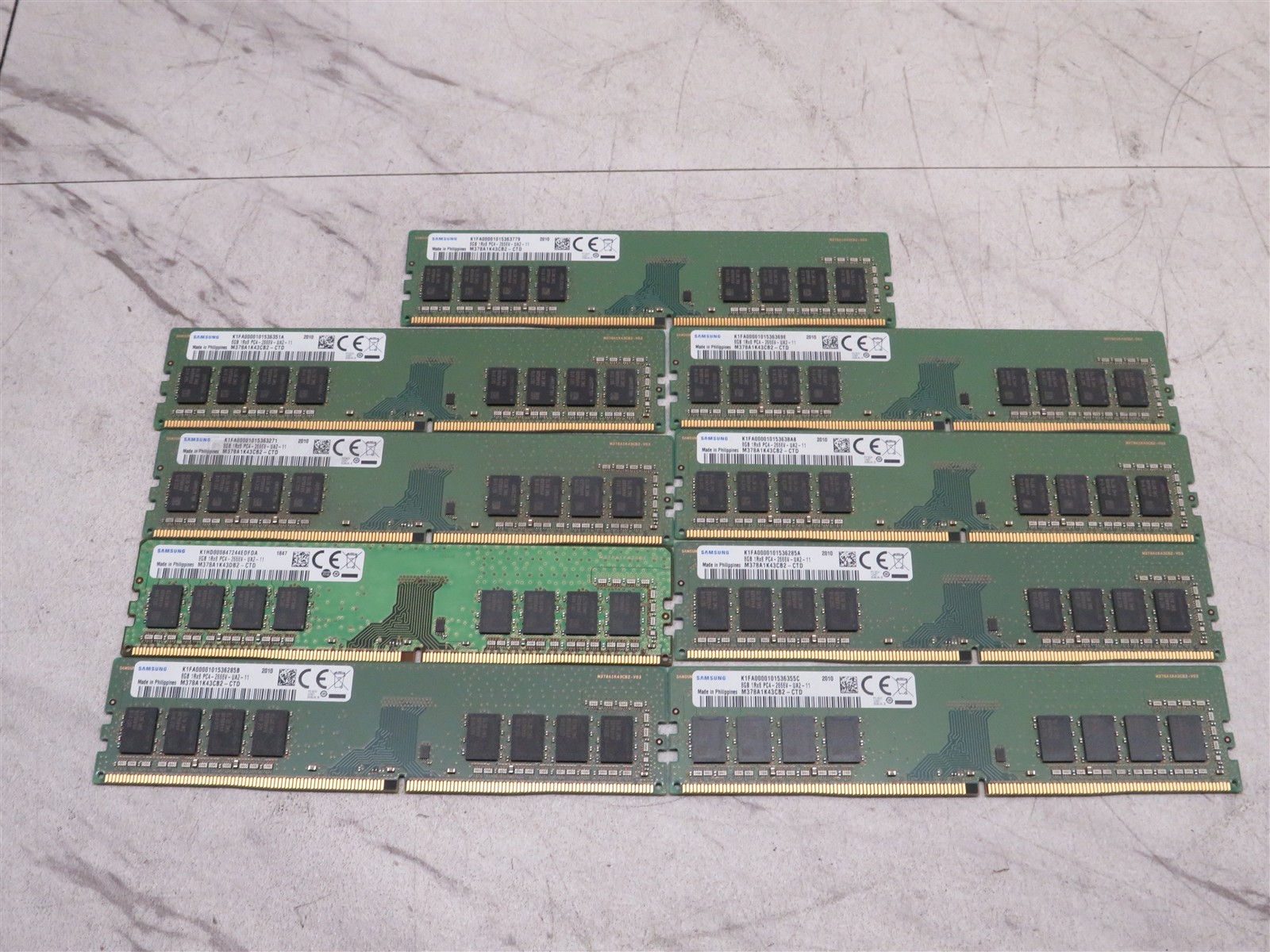 Lot of 9 Samsung 8GB DDR4-2666 PC4-21300 Desktop RAM 72GB Total Tested