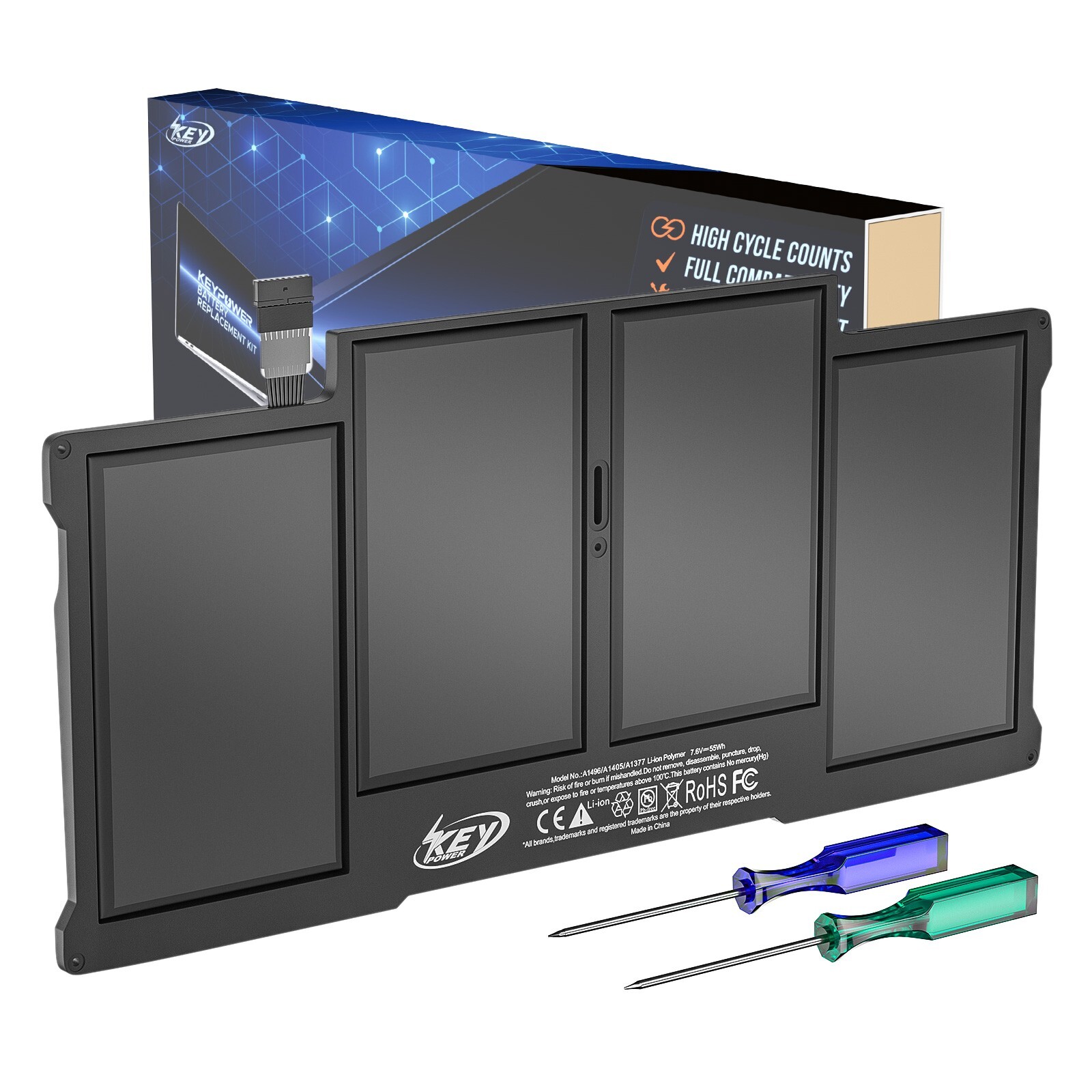 7200 mAh High Capacity Battery for MacBook Air Battery for A1405, A1466, A1369