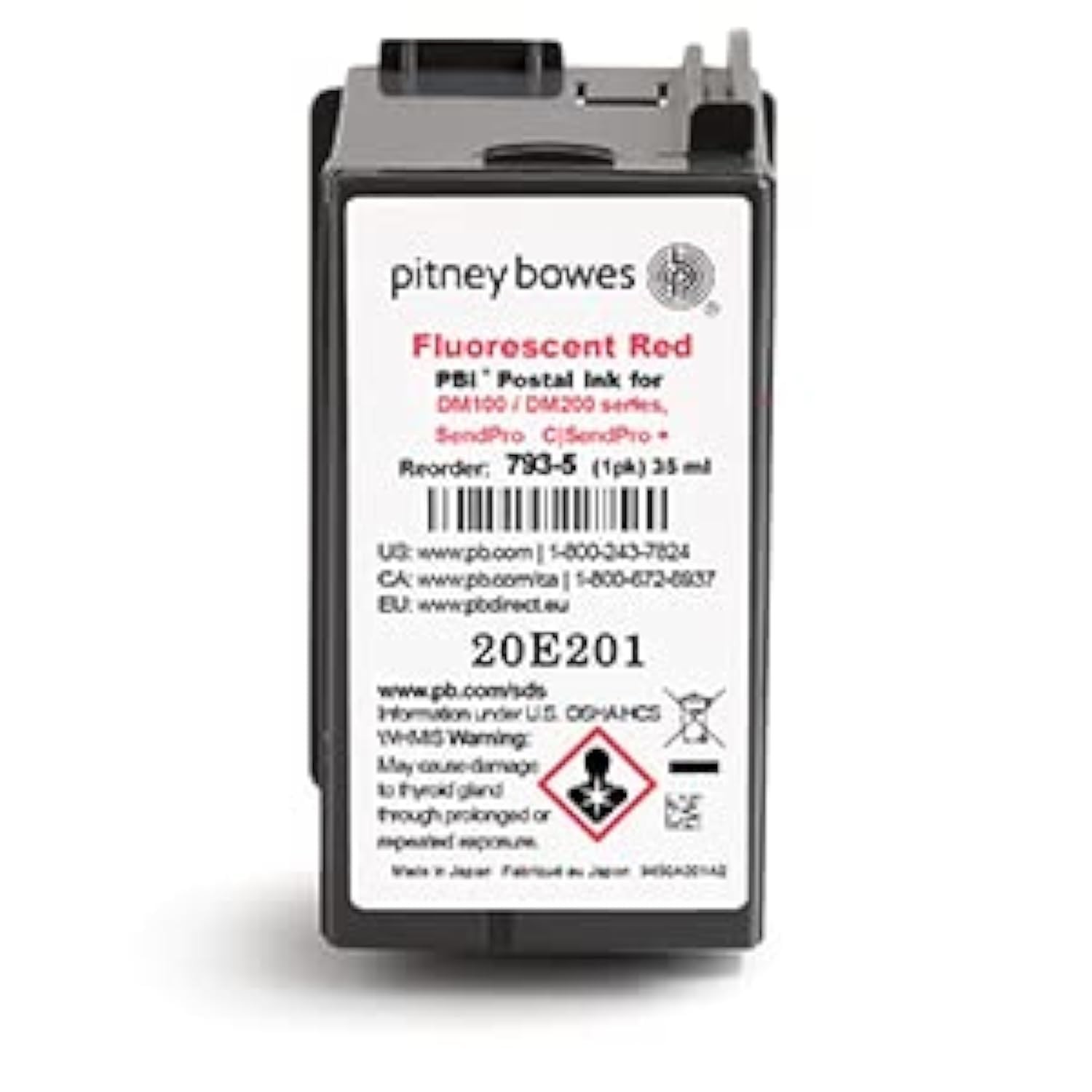 793-5 Ink Cartridge for DM100, DM200 and SendPro C and SendPro+, Red Ink, 35 ml