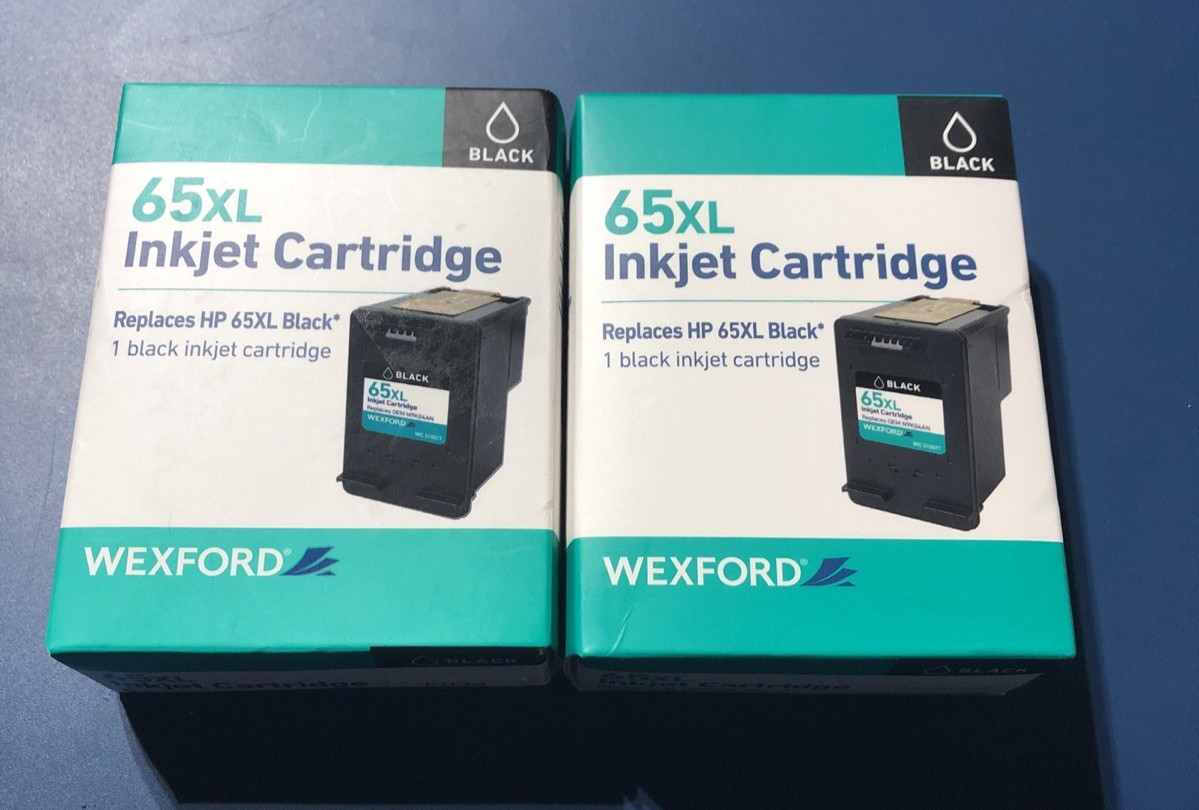 2 pack WEXFORD Inkjet Cartridge, 65XL BLACK