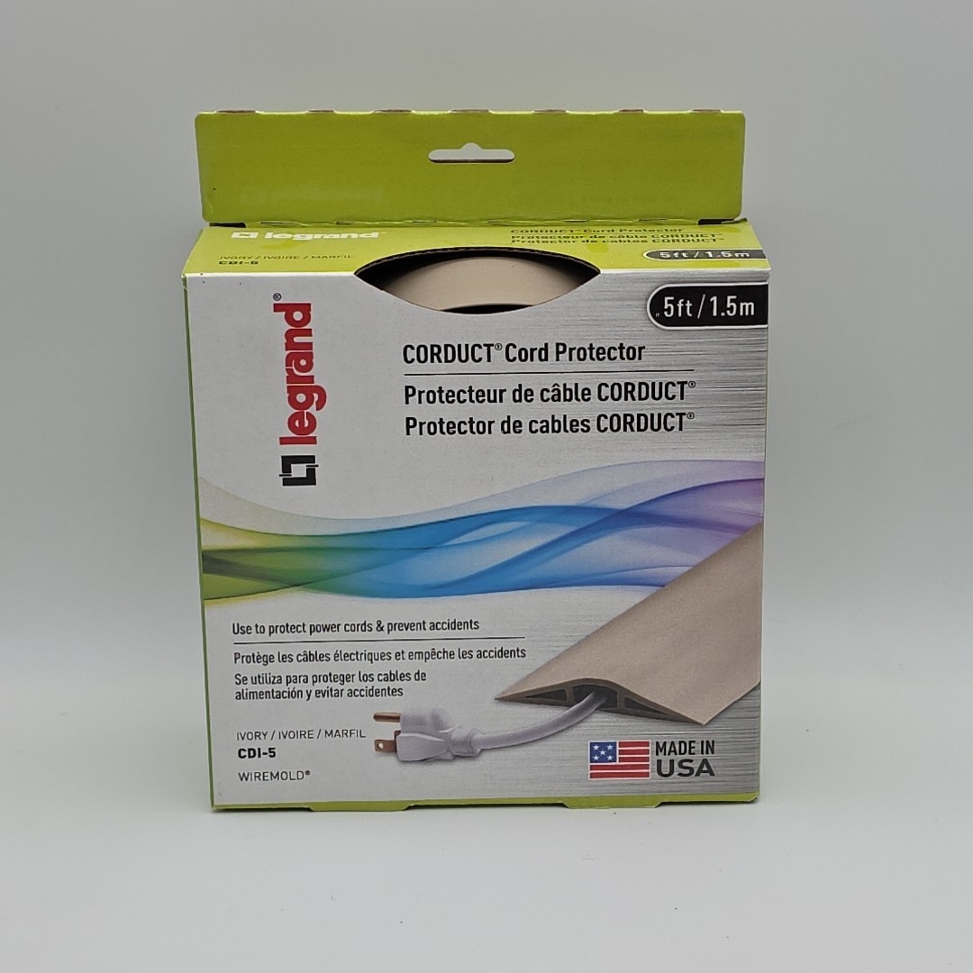 LEGRAND CDB-15 CORDUCT CORD PROTECTOR 15' BROWN WIREMOLD NEW