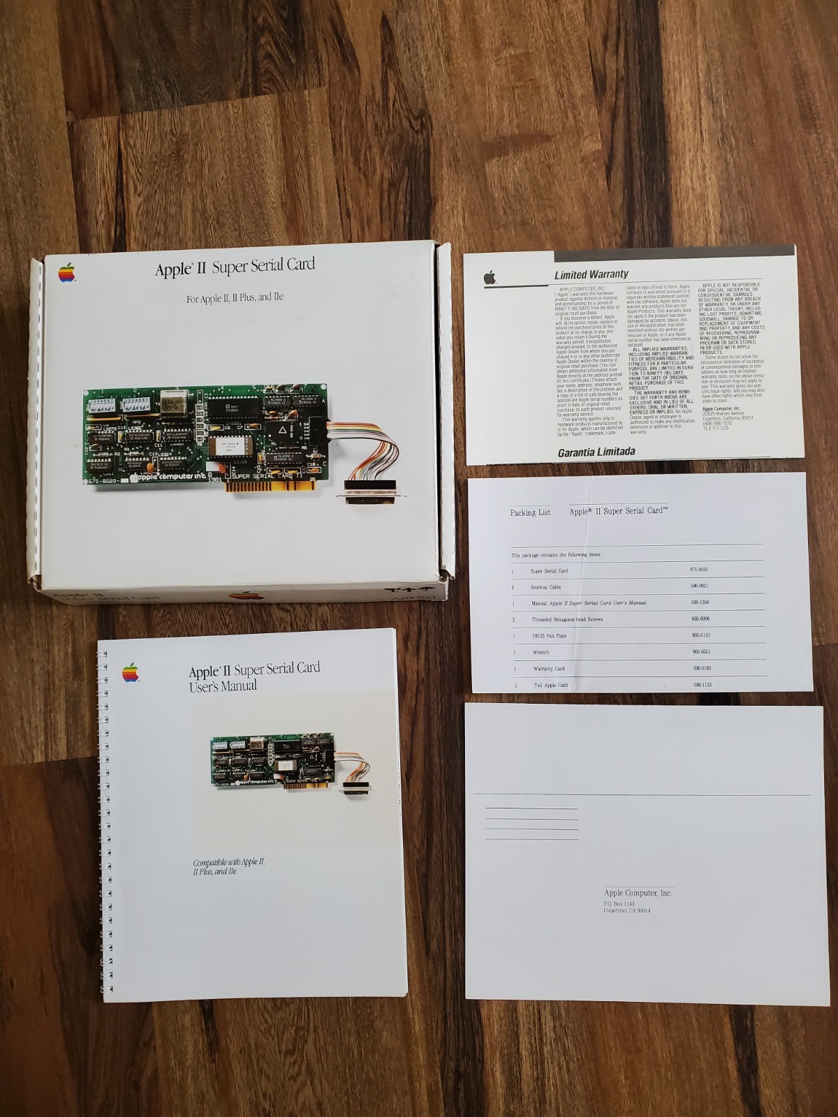 Vintage 1981 Apple 2 Super Serial Card - Box, Manual and Inserts Only - No Card