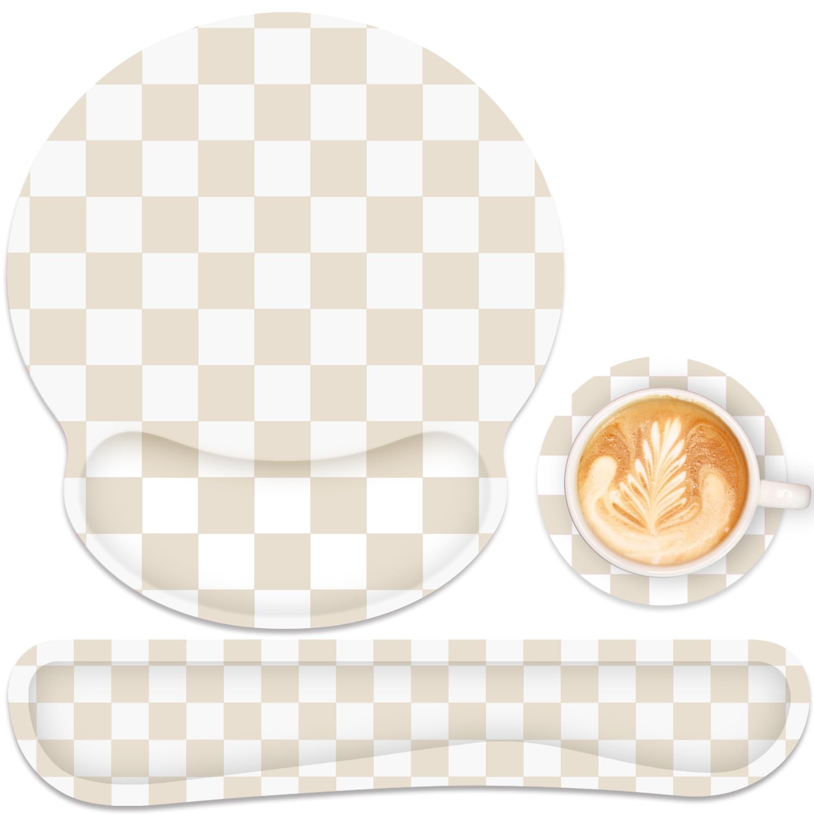 Ergonomic Mouse Pad with Wrist Rest and Keyboard Wrist Rest, Mousepad
