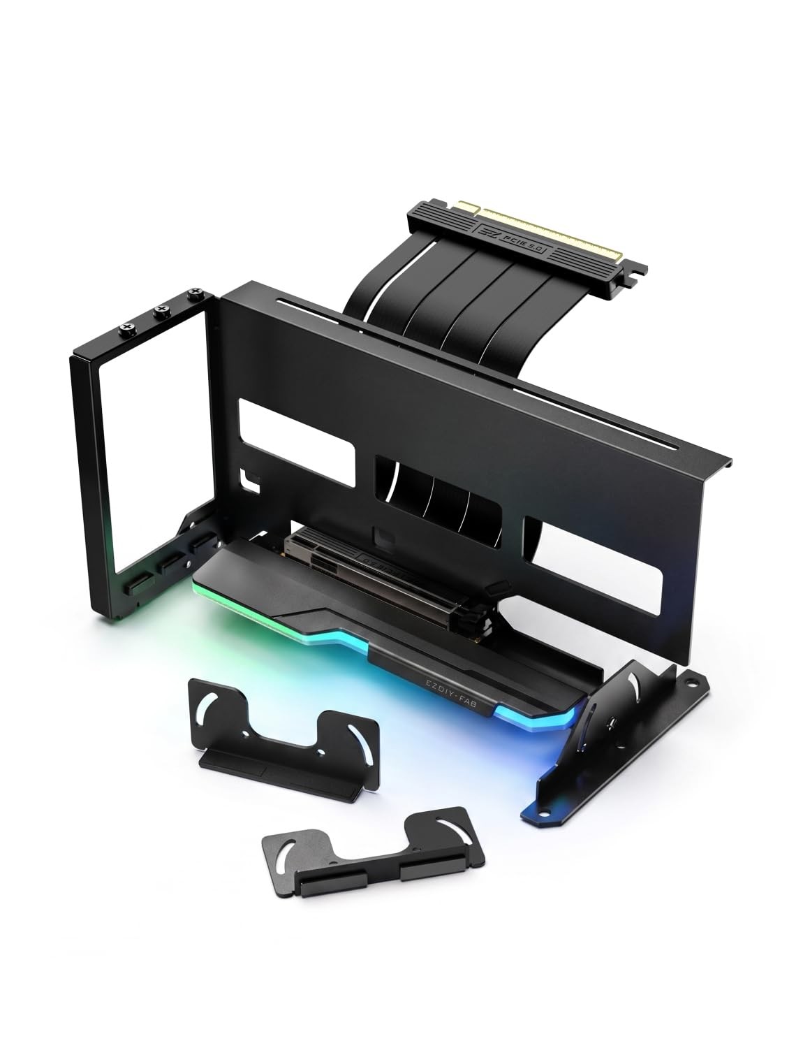 EZDIY-FAB AH18 GPU Vertical Bracket PCIe 5.0 x16 200mm Riser Cable