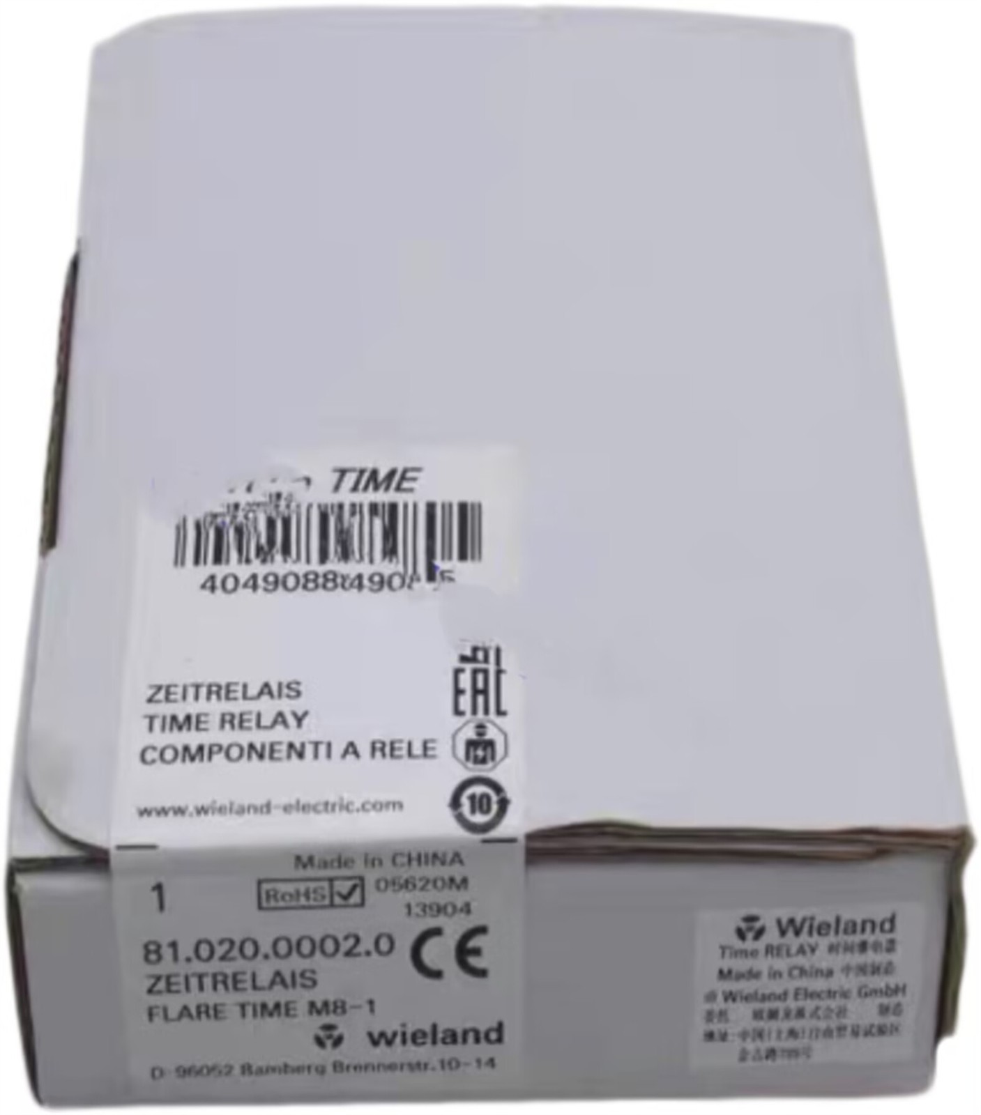 1pc NEW WIELAND 81.020.0002.0 FLARE TIME M8-1 Time Relay fedex or DHL