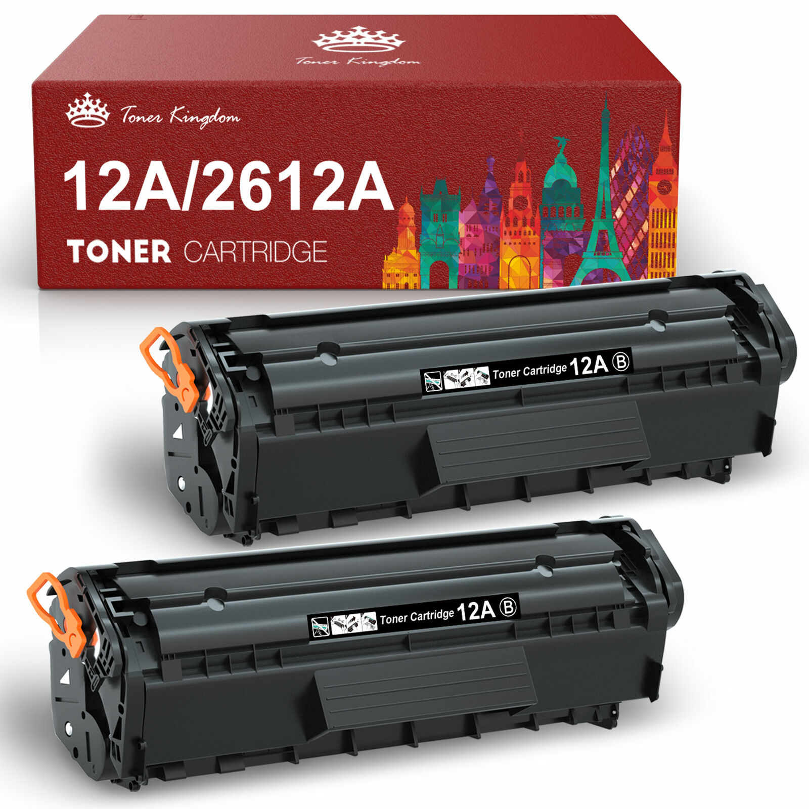 2PCS Q2612A 12A Toner Cartridge Replacement For HP LaserJet 1018 1020 1022 1010