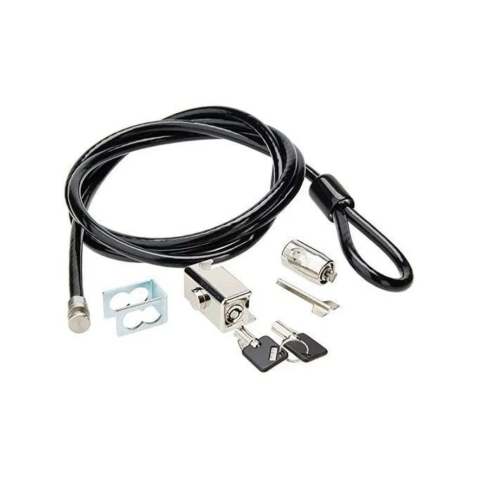 New In Box -HP Business PC Security Lock Kit with 2 Keys & Cable Included Black