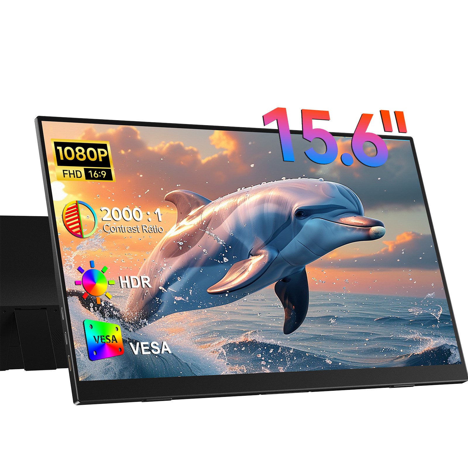UPERFECT 15.6" 1080P Portable Monitor Full HD Extend Display HDR Second Screen