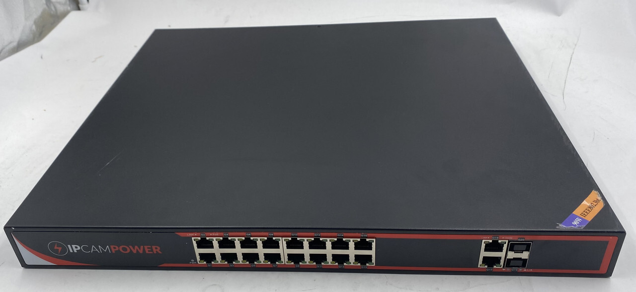 IPCAMPOWER IPCP-16G4G-BT1 POE++ 16 PORT 802.3BT EXTREME POWER GIGABIT POE SWITCH