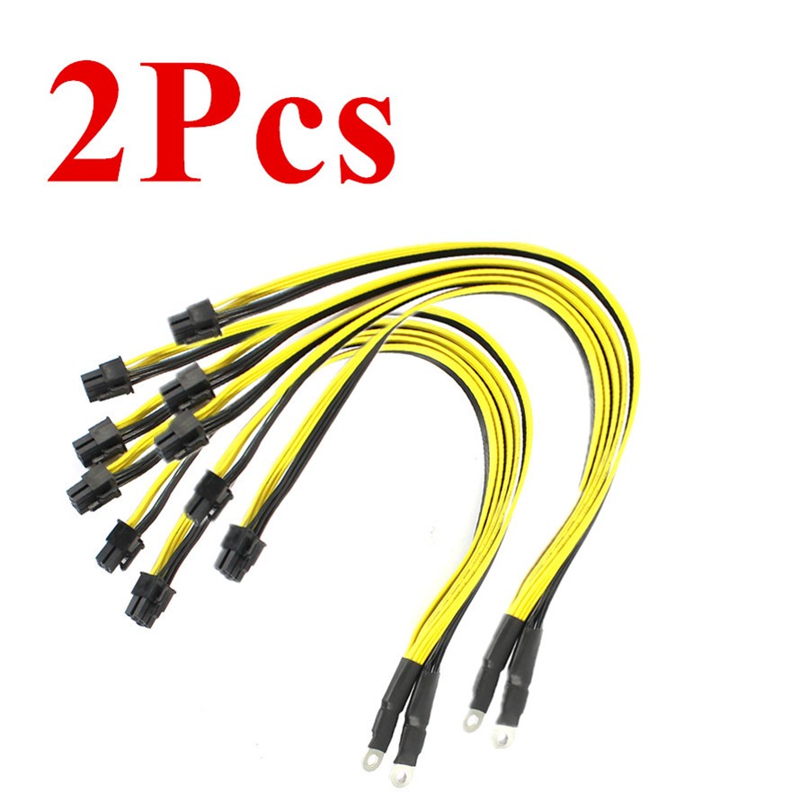 2 x S7 S9 to 5X PCI-E PCIe 6Pin GPU Graphics Card Splitter Power Cable For Miner