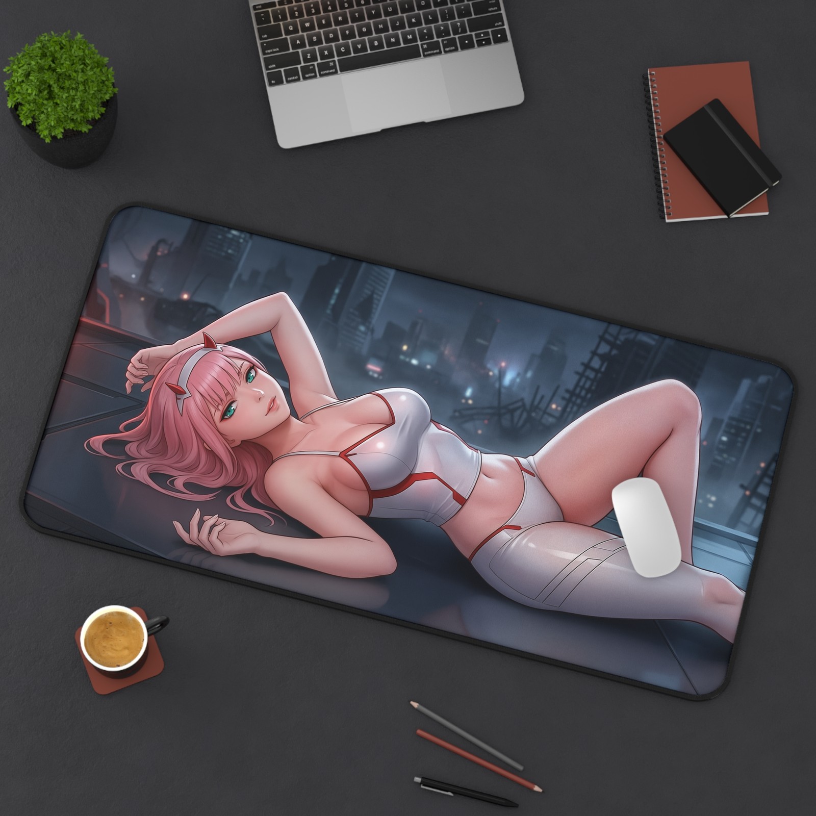 Zero Two Mouse Pad, Darling Franxx Desk Mat, Gaming Mouse Pad XL