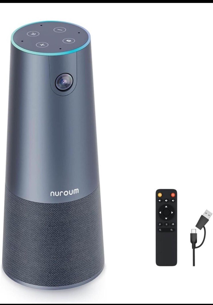 NUROUM C40 2K Video Conference Webcam with Microphone and Speaker, 120°Wide