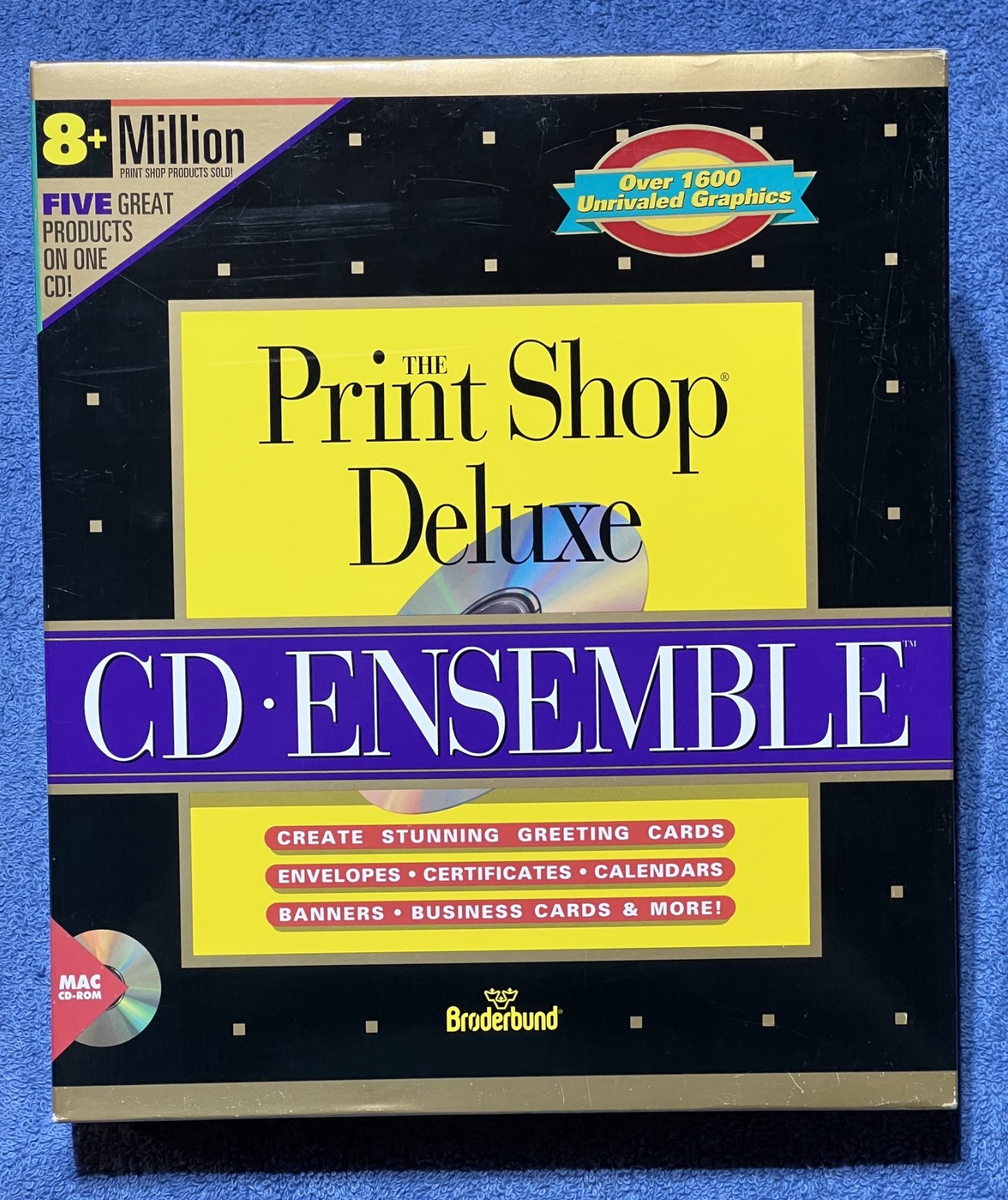 The Print Shop Deluxe CD Ensemble 5 Vintage Macintosh Software 1995 SEALED BOX