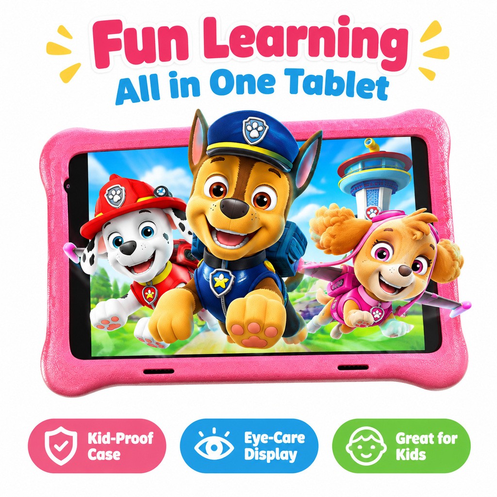 Kids Tablet 8 inch Android 13 Quad Core WiFi Bluetooth Parental Control