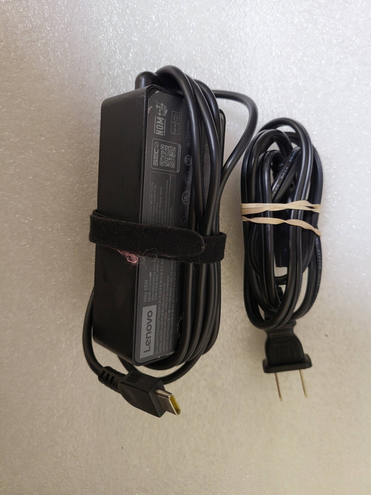Lenovo 65W USB-C ADLX65YCC2D Power Charger Adapter Power Cable Genuine US SELLER