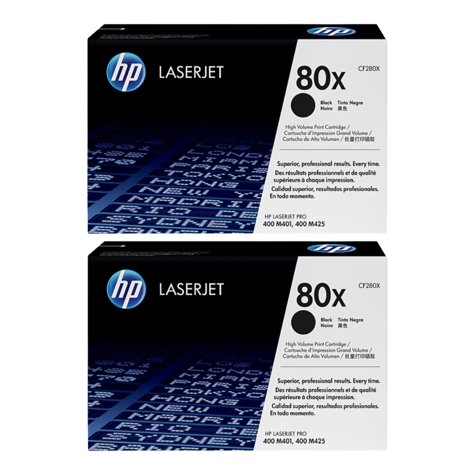 New Open Box HP 80X High Yield Black 2-Pack Original LaserJet Toner Cartridge S