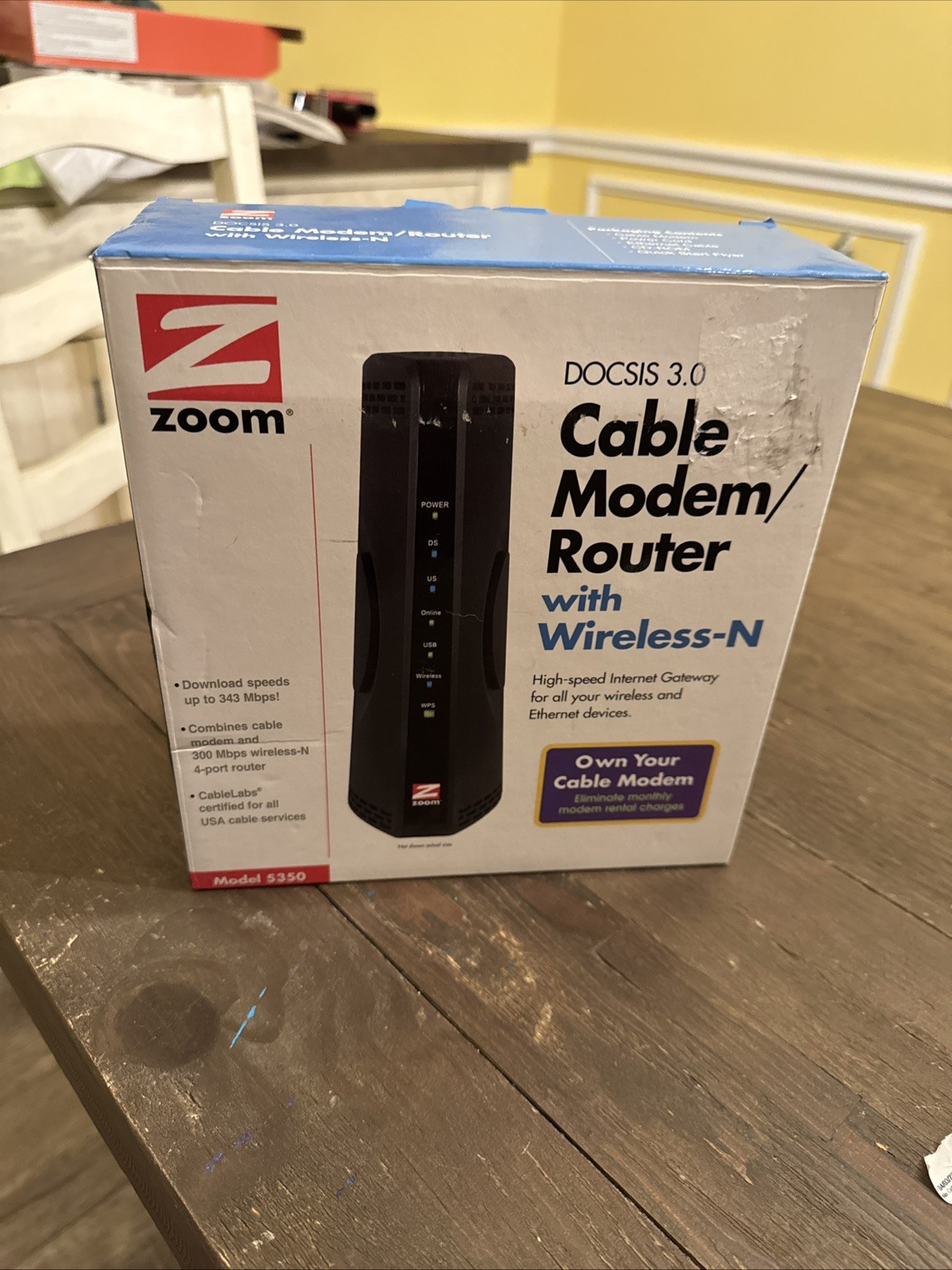 ZOOM DOCSIS 3.0 Cable/Modem Router Wireless-N Model 5350